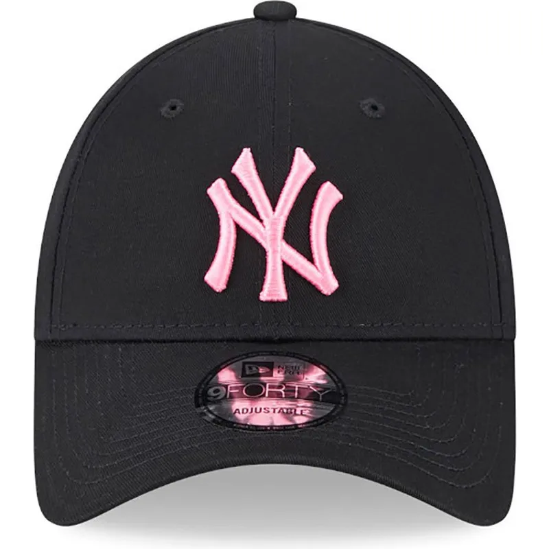 kasketter-buet-sort-justerbar-rem-rosa-9forty-neon-fra-new-york-yankees-mlb-af-new-era kasketter-buet-sort-justerbar-rem-rosa-9forty-neon-fra-new-york-yankees-mlb-af-new-era