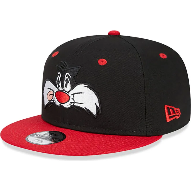 kasketter-flad-sort-snapback-9fifty-fra-silvestre-looney-tunes-af-new-era