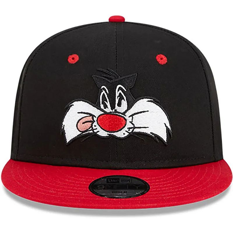 kasketter-flad-sort-snapback-9fifty-fra-silvestre-looney-tunes-af-new-era