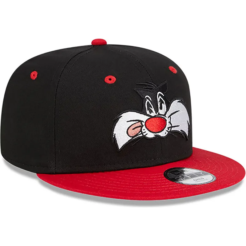 kasketter-flad-sort-snapback-9fifty-fra-silvestre-looney-tunes-af-new-era