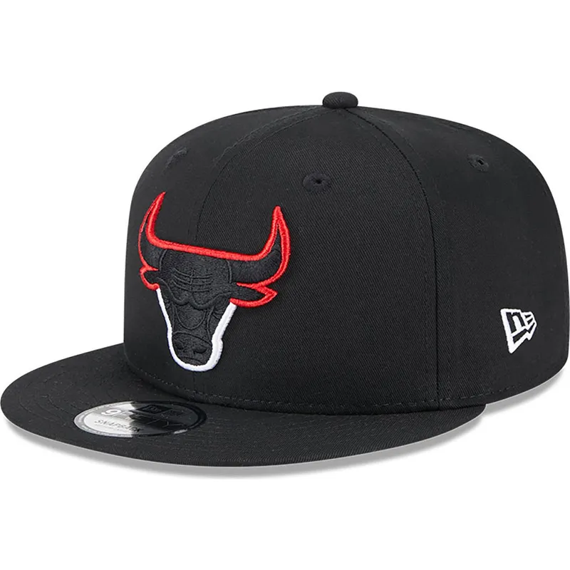 kasketter-flad-sort-snapback-9fifty-split-fra-chicago-bulls-nba-af-new-era