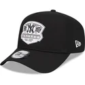sort-snapback-a-frame-patch-kasket-med-buet-skygge-fra-new-york-yankees-mlb-fra-new-era