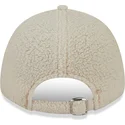 beige-justerbar-9forty-teddy-kasket-med-buet-skygge-fra-new-york-yankees-mlb-af-new-era