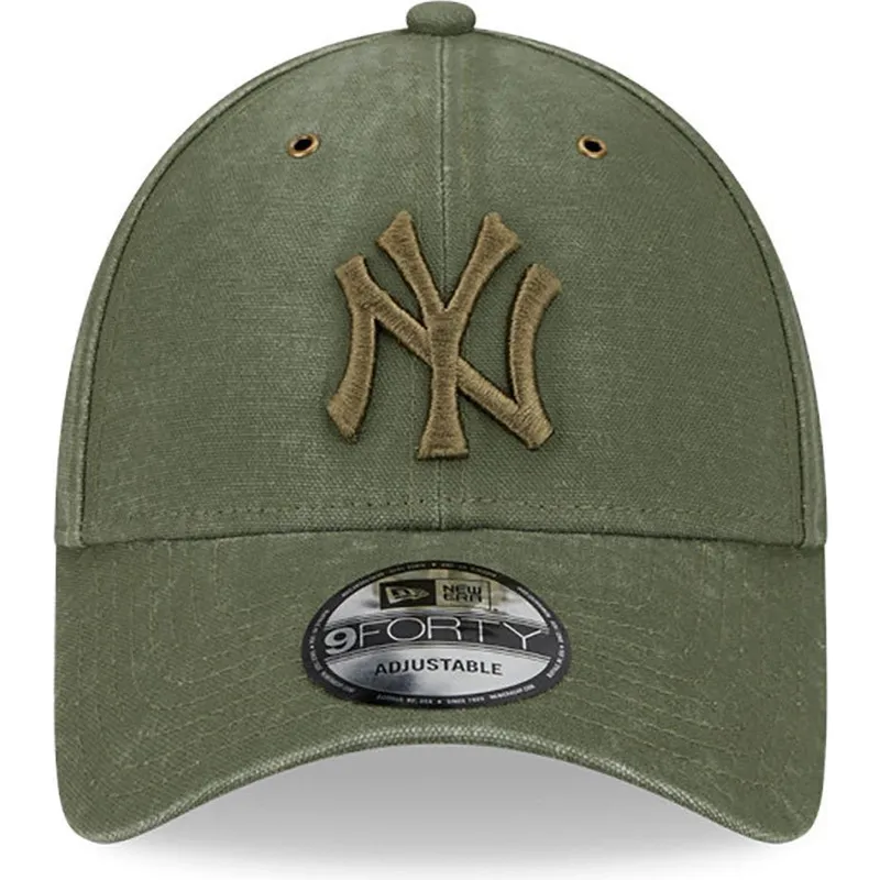kasketter-buet-gron-justerbar-rem-9forty-washed-canvas-fra-new-york-yankees-mlb-af-new-era