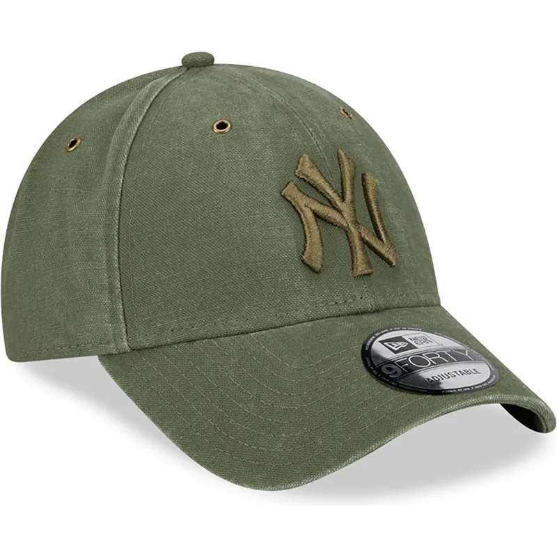 kasketter-buet-gron-justerbar-rem-9forty-washed-canvas-fra-new-york-yankees-mlb-af-new-era