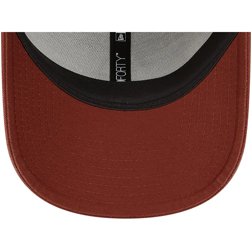 kasketter-buet-brun-justerbar-rem-9forty-washed-canvas-fra-boston-red-sox-mlb-af-new-era