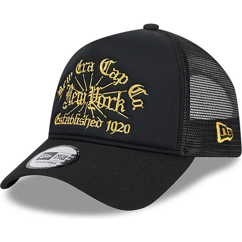 kasketter-buet-sort-snapback-a-frame-af-new-era