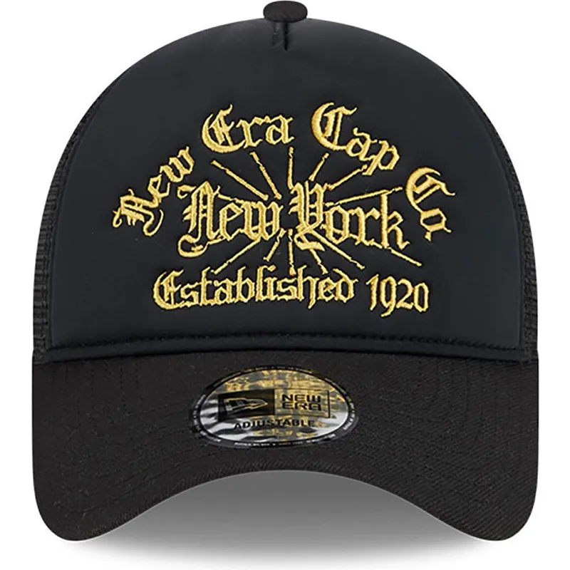 kasketter-buet-sort-snapback-a-frame-af-new-era