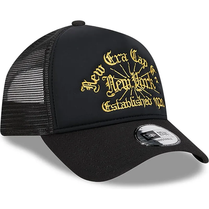 kasketter-buet-sort-snapback-a-frame-af-new-era