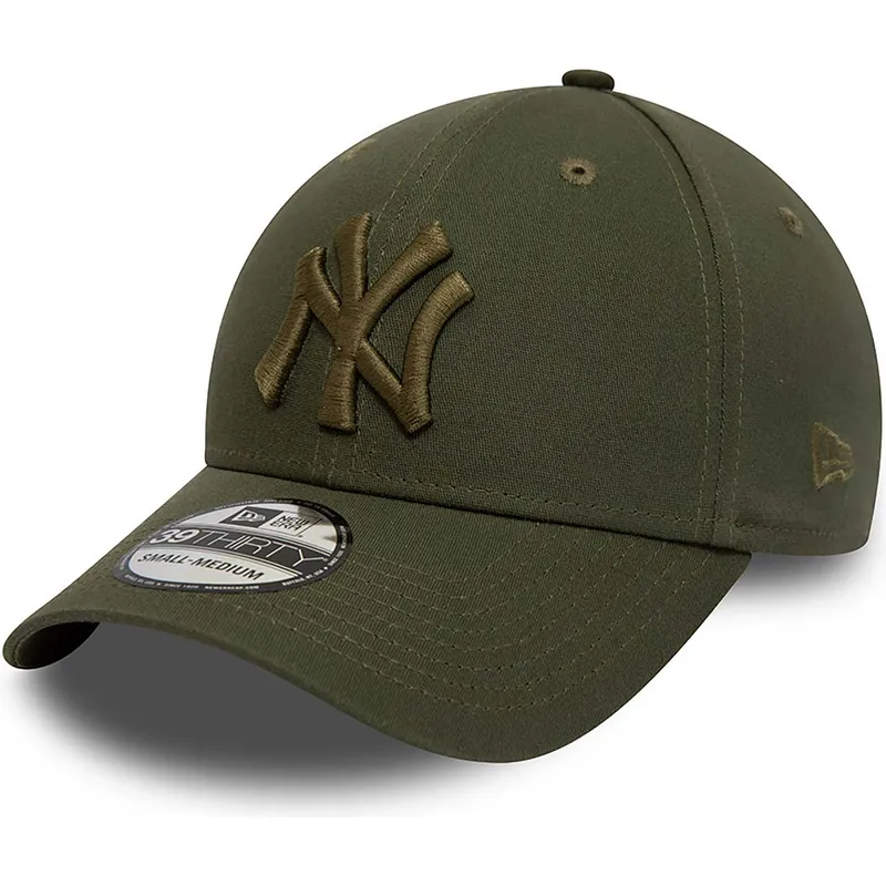 gron-justerbar-curved-kasket-med-gront-logo-39thirty-league-essential-fra-new-york-yankees-mlb-fra-new-era