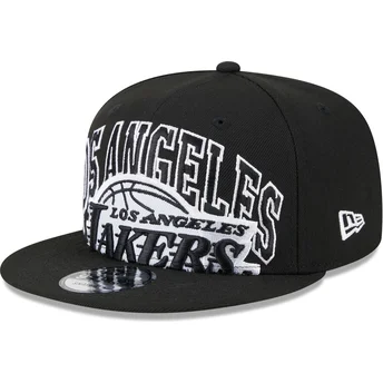 Sort fladskærms snapback 9FIFTY Tip Off 2023 kasket fra Los Angeles Lakers NBA fra New Era
