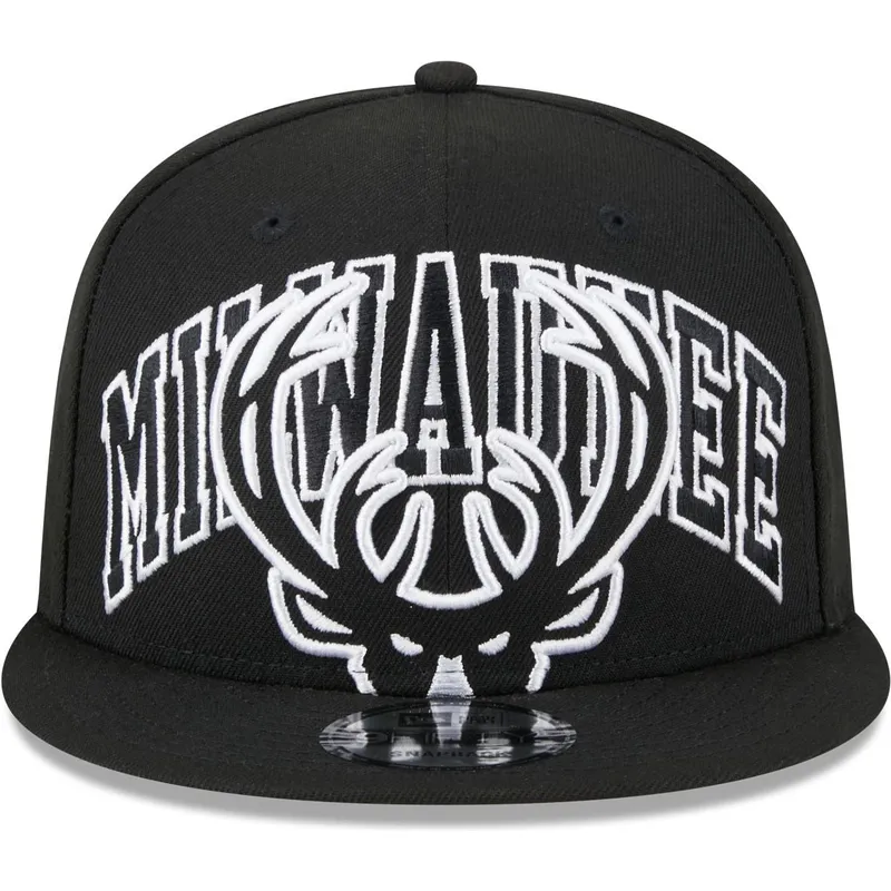 sort-flad-snapback-9fifty-kasket-tip-off-2023-fra-milwaukee-bucks-nba-fra-new-era