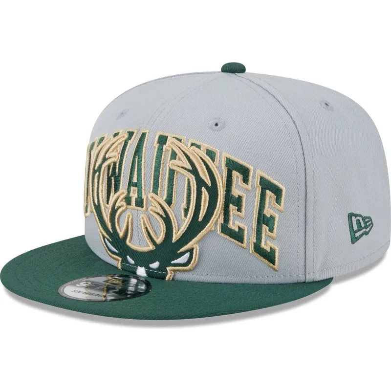 kasketter-flad-gra-snapback-9fifty-tip-off-2023-fra-milwaukee-bucks-nba-af-new-era