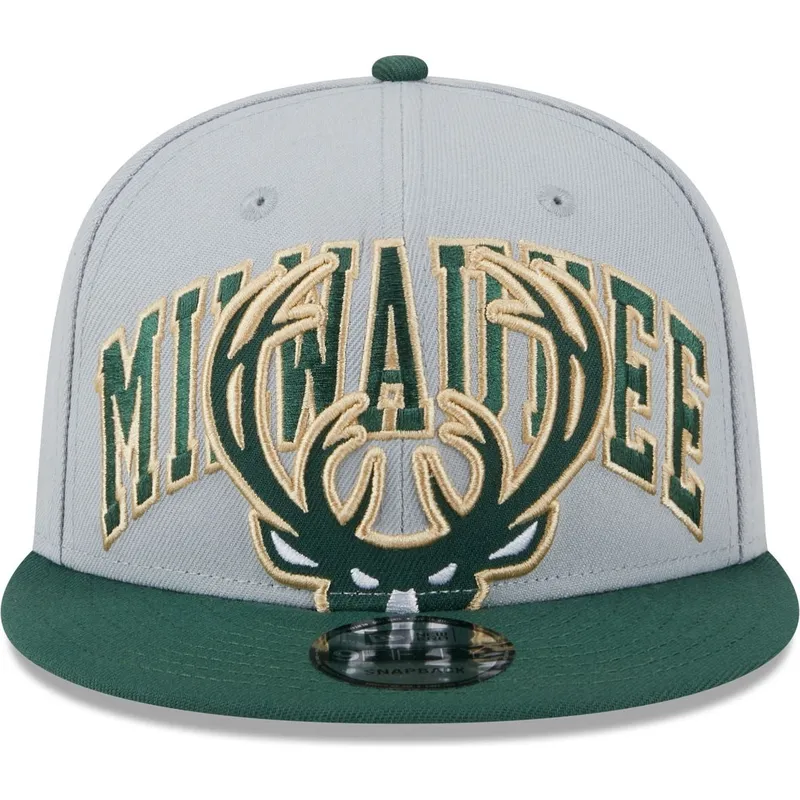 kasketter-flad-gra-snapback-9fifty-tip-off-2023-fra-milwaukee-bucks-nba-af-new-era