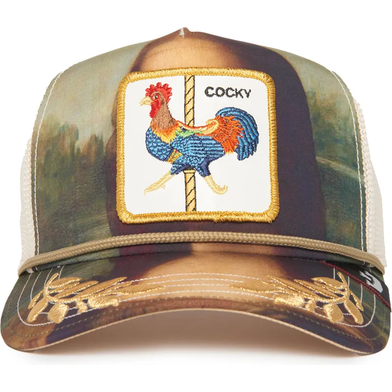 trucker-kasket-multifarvet-hane-cocky-sicut-mentula-carousel-the-farm-fra-goorin-bros