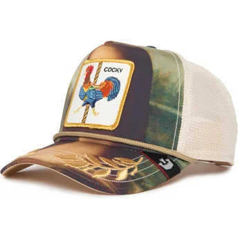 trucker-kasket-multifarvet-hane-cocky-sicut-mentula-carousel-the-farm-fra-goorin-bros