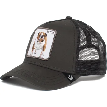 trucker-kasket-sort-bulldog-hund-butch-brutus-drake-the-farm-fra-goorin-bros