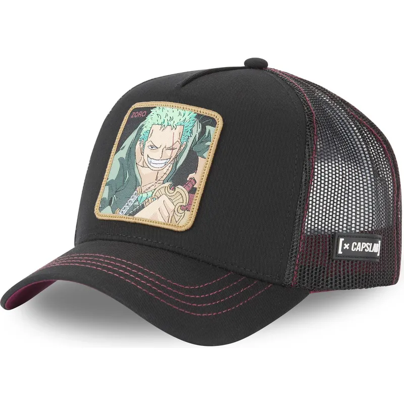 kasketter-buet-sort-snapback-roronoa-zoro-one-piece-af-capslab
