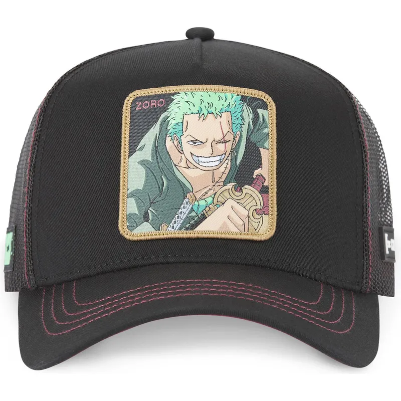 kasketter-buet-sort-snapback-roronoa-zoro-one-piece-af-capslab