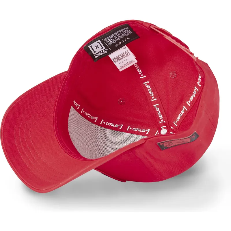 kasketter-buet-rod-snapback-monkey-d-luffy-one-piece-af-capslab kasketter-buet-rod-snapback-monkey-d-luffy-one-piece-af-capslab