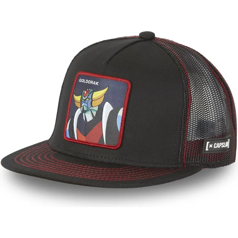kasketter-flad-sort-snapback-robot-grendizer-robot-grendizer-af-capslab