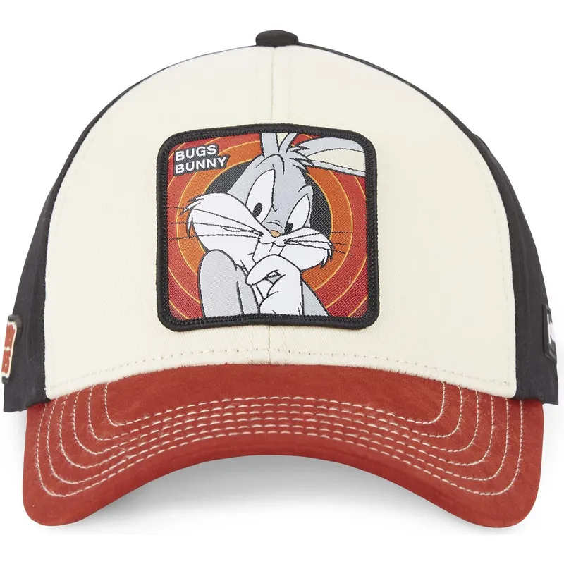 kasketter-buet-beige-snapback-bugs-bunny-looney-tunes-af-capslab