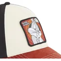 capslab-looney-tunes-bugs-bunny-loo8-bu1-kasket-med-buet-skygge-i-beige-sort-og-rod