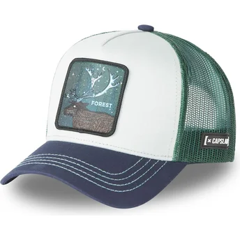 Capslab Deer Forest CAS2 FOR3 Fantastiske Dyr Hvid, Grøn og Blå Trucker Hat