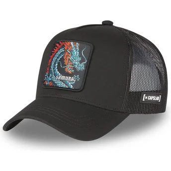 Sort trucker-kasket med drage Samurai DRA1 Beasts fra Capslab
