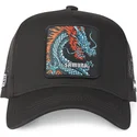sort-trucker-kasket-med-drage-samurai-dra1-beasts-fra-capslab