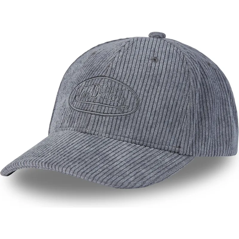 kasketter-buet-gra-justerbar-rem-af-von-dutch