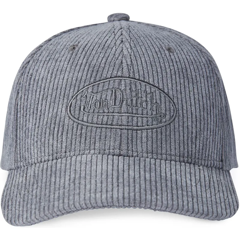kasketter-buet-gra-justerbar-rem-af-von-dutch