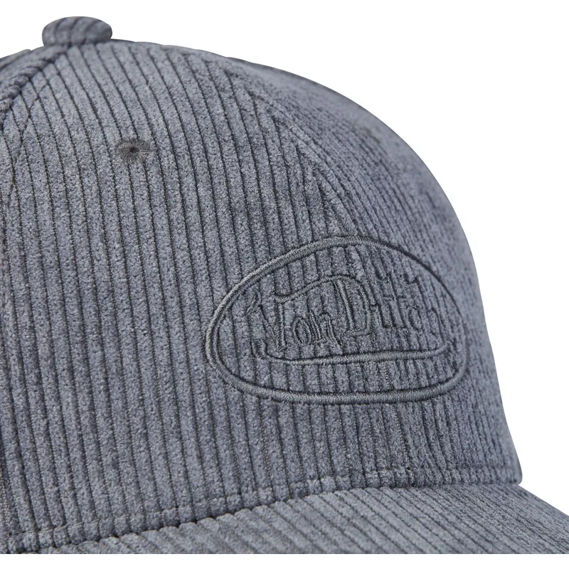 kasketter-buet-gra-justerbar-rem-af-von-dutch