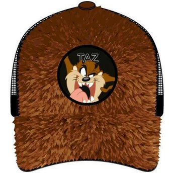 Capslab Tasmanian Devil FUR1 TAZ1 Looney Tunes Brown and Black Trucker Hat