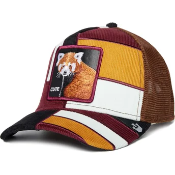 trucker-kasket-multifarvet-panda-rod-cute-dorbz-the-farm-patchwork-fra-goorin-bros