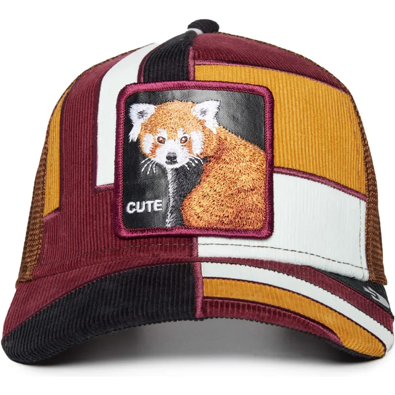 trucker-kasket-multifarvet-panda-rod-cute-dorbz-the-farm-patchwork-fra-goorin-bros