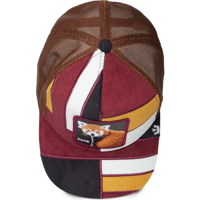 trucker-kasket-multifarvet-panda-rod-cute-dorbz-the-farm-patchwork-fra-goorin-bros