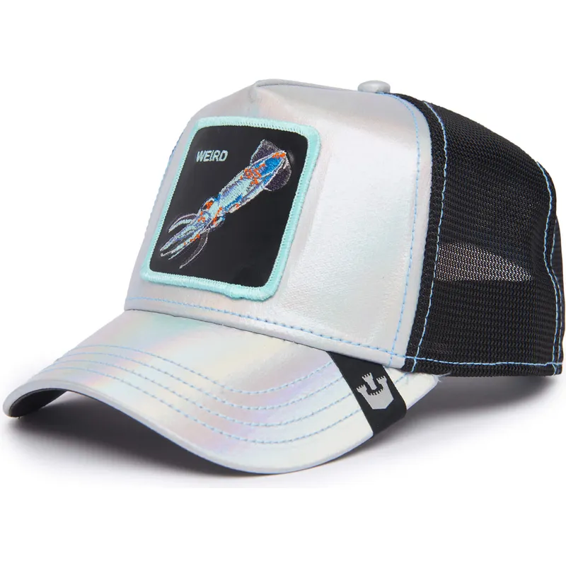 trucker-kasket-gra-og-sort-blaeksprutte-weird-go-way-out-there-the-farm-deep-sea-fra-goorin-bros