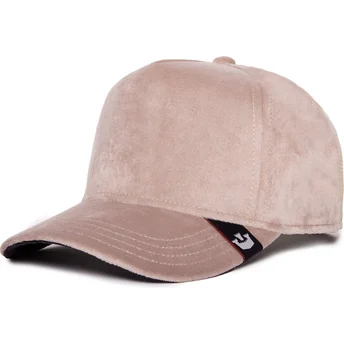 Beige trucker-kasket Velour Blank The Farm fra Goorin Bros.