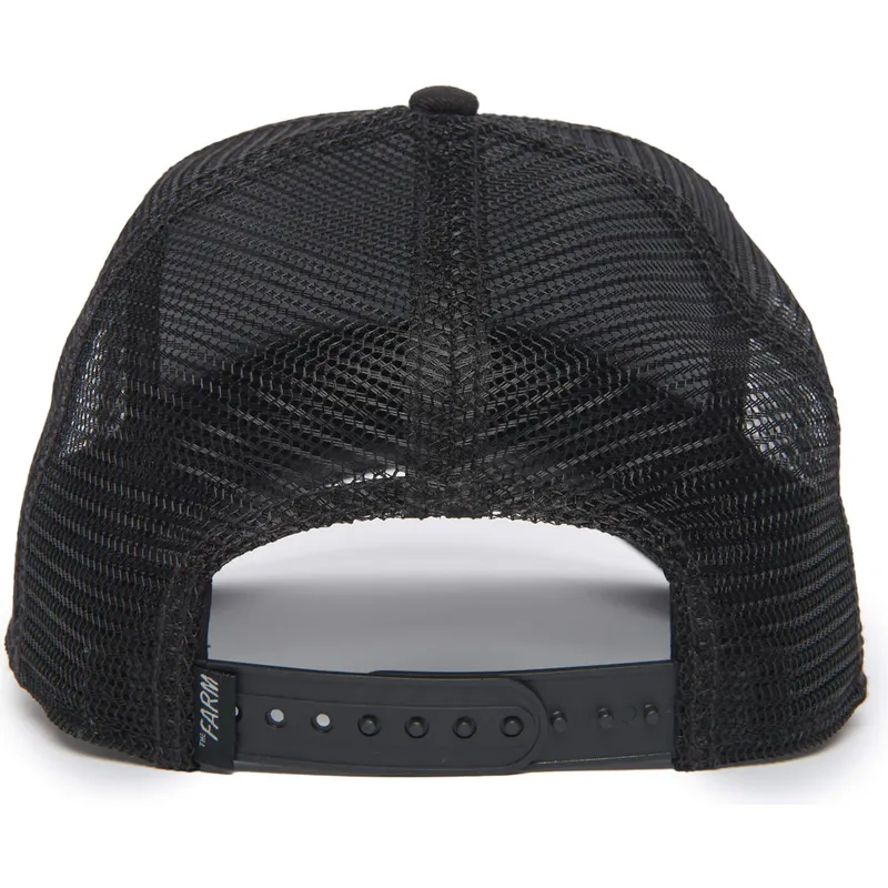 trucker-kasket-sort-hane-cock-will-prevail-the-farm-leather-fra-goorin-bros