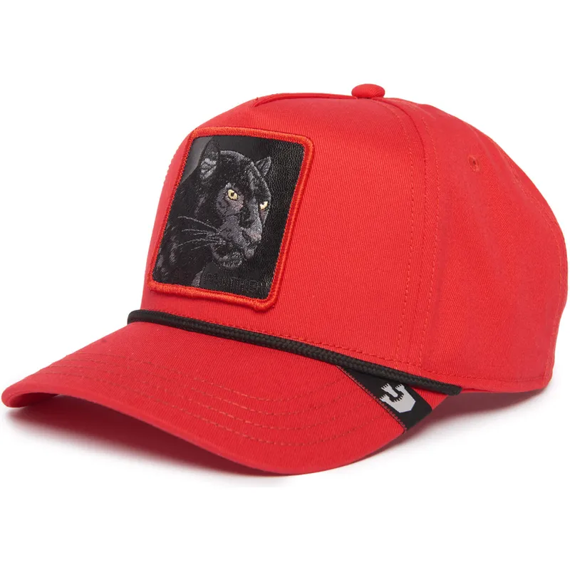 rod-kurvet-snapback-kasket-med-panter-panther-100-the-farm-all-over-canvas-fra-goorin-bros