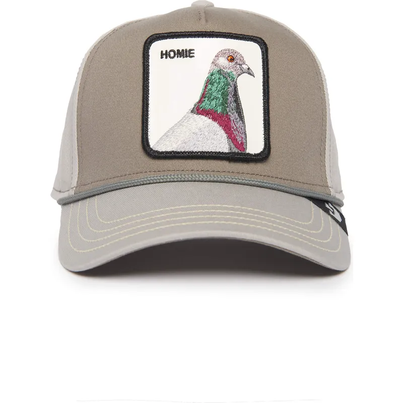 gra-buet-snapback-kasket-med-due-homie-pigeon-100-the-farm-all-over-canvas-fra-goorin-bros
