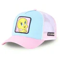 capslab-looney-tunes-piolin-bla-hvid-og-lyserod-trucker-kasket-loo8-twe1