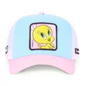 capslab-looney-tunes-piolin-bla-hvid-og-lyserod-trucker-kasket-loo8-twe1