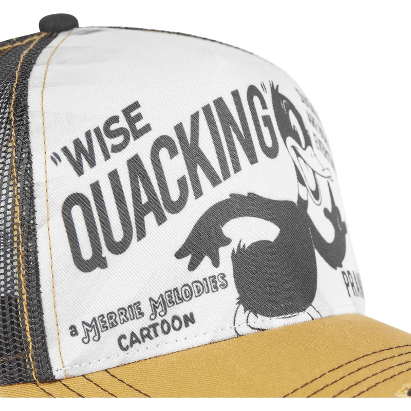 hvid-sort-og-gul-trucker-kasket-daffy-duck-loo8-duc1-looney-tunes-fra-capslab