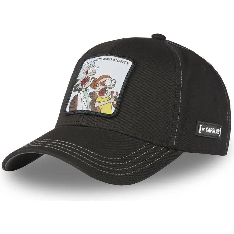 kasketter-buet-sort-snapback-rick-og-morty-rick-og-morty-af-capslab