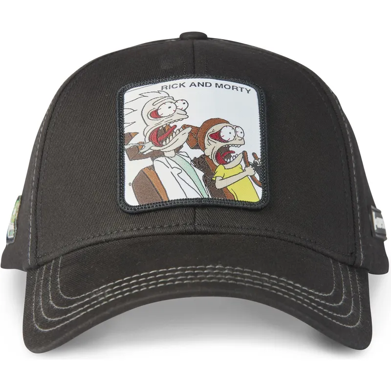 kasketter-buet-sort-snapback-rick-og-morty-rick-og-morty-af-capslab