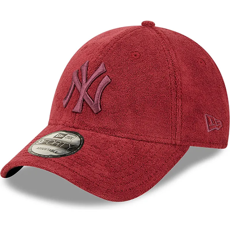 kasketter-buet-rod-justerbar-rem-9forty-towelling-fra-new-york-yankees-mlb-af-new-era