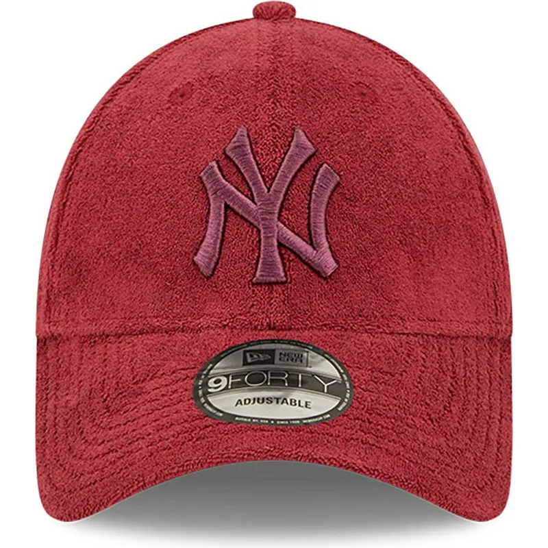 kasketter-buet-rod-justerbar-rem-9forty-towelling-fra-new-york-yankees-mlb-af-new-era