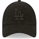 sort-justerbar-buet-kasket-med-sort-logo-9forty-towelling-fra-los-angeles-dodgers-mlb-fra-new-era